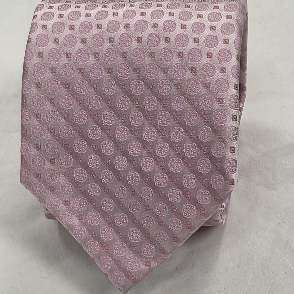 Calvin Klein Collection Pink Patterned Tie - Picture 3 of 5
